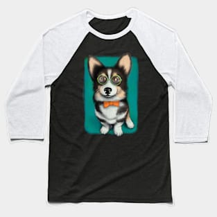 Corgi gentleman illustrated dog Baseball T-Shirt